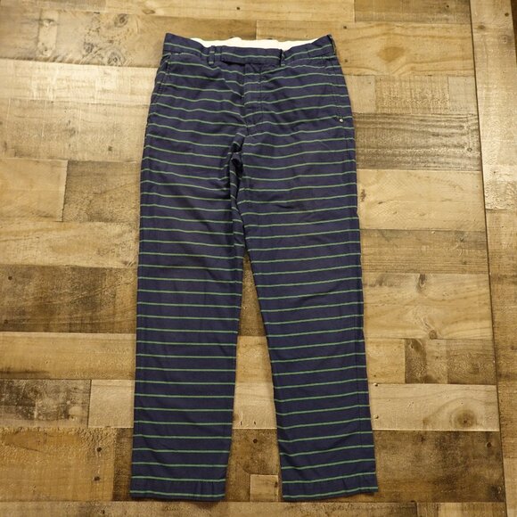 RLX Ralph Lauren Striped Golf Pants Men’s 32x30 Navy Green - Picture 1 of 13